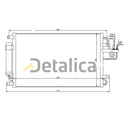 Радиатор кондиционера для Хендай Туксон от 2004 до 2009 (Китай)