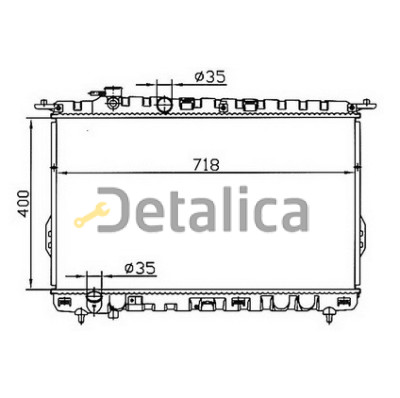 Радиатор охлаждения МТ для Киа Маджентис от 2002 (Китай)