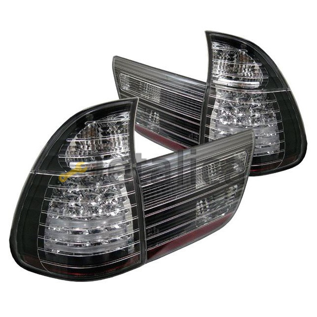 Фонарь задний внешний+внутренний левый+правый комплект тюнинг прозрачный с диод  SONAR внутри черн-хром для BMW E53 X5 от 1999-2004