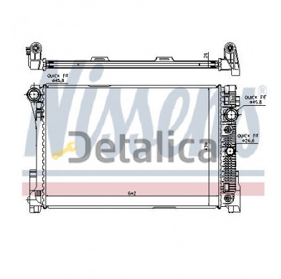 Радиатор охлаждения для Мерседес W204 от 2007 Nissens Дания