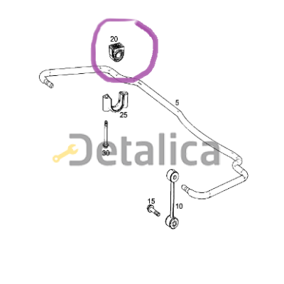 Втулка заднего стабилизатора Мерседес W447 V250 original