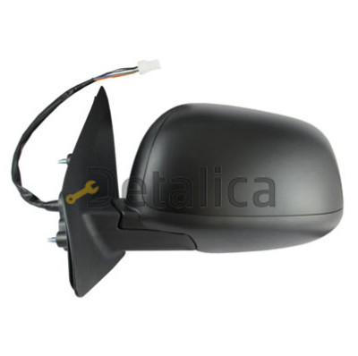 Зеркало левое электрическое с подогревом для Пежо 4007 от 2007-2011 convex грунтованное