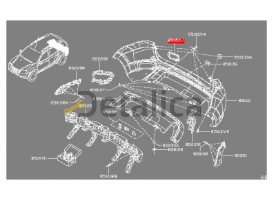 Заглушка заднего бампера под буксировочный крюк для Ниссан Террано D10