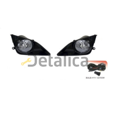 Фара противотуманная левая+правая комплект с проводкой кнопкой решетка бампера для Тойота Королла от 2006 (Тайвань)