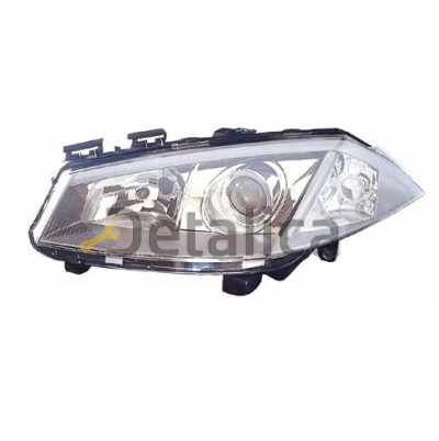 Фара левая ксенон линзованная с регулятором мотора внутри хром для Рено Меган от 2003-2005