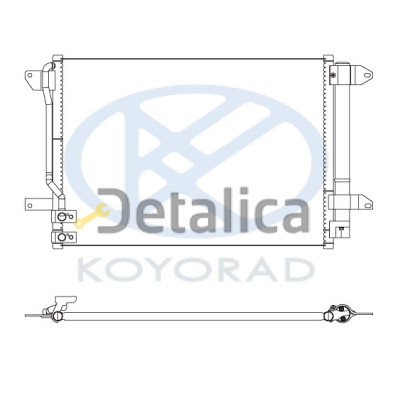 Радиатор кондиционера для Фольксваген Джетта 6 от 2011 (Koyo)