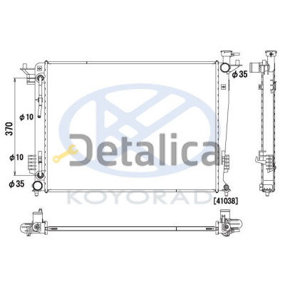 Радиатор охлаждения АТ G4KE для Хендай IX35 от 2010 (KOYO)