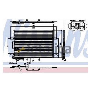 Радиатор кондиционера для Мерседес W211 Nissens Дания