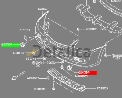 Заглушка фары противотуманной в бампер для Ниссан Альмера Г15