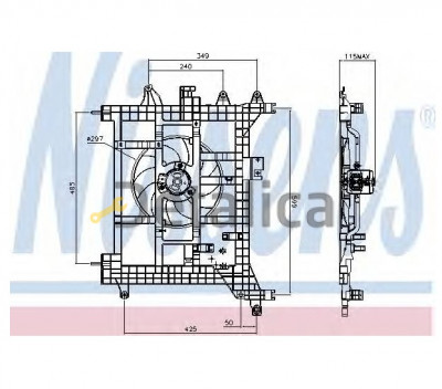 Диффузор радиатор охлаждения для Ниссан Террано D10 Termal Тайвань dis Диффузор радиатор охлаждения для Ниссан Террано D10 Termal Тайвань dis