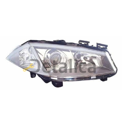 Фара правая ксенон линзованная с регулятором мотора внутри хром для Рено Меган от 2003-2005