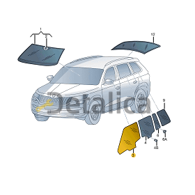 Стекло передней правой двери для Шкода Кодиак оригинал