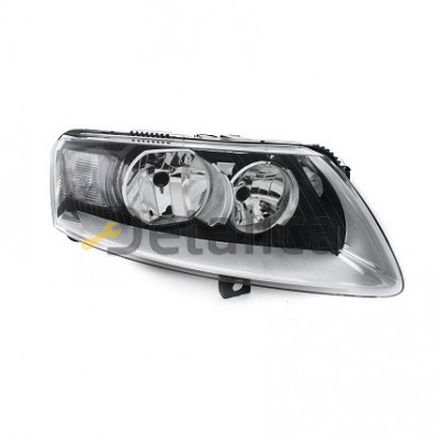 Фара правая под корретор для Ауди А6 С6 от 2009-2011 (Depo) черная