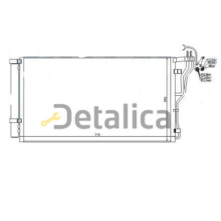 Радиатор кондиционера для Хендай Соната 6 (Termal)