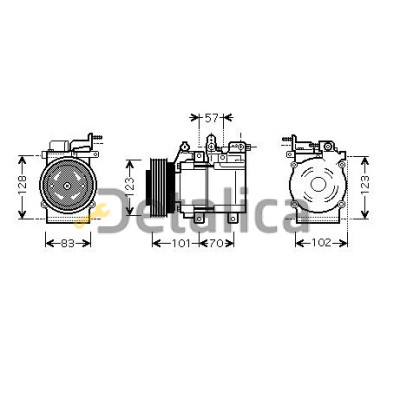 Компрессор кондиционера 2.7 для Хендай Туксон от 2004 (AVA) 