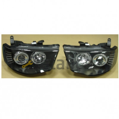 Фары тюнинг-комплект линзованные светящиеся ободки диоды для Митсубиси L200 Eagle Eyes