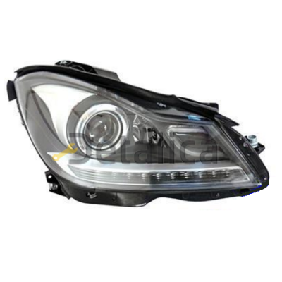 Фары не ксенон Мерседес W204 2011-2014 рестайлинг чёрные