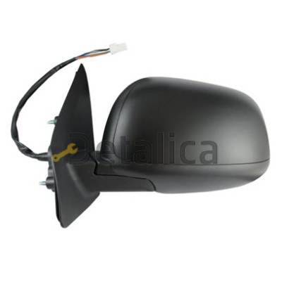 Зеркало левое электрическое с подогревом автоскладывающееся для Пежо 4007 от 2007-2011 convex грунтованное