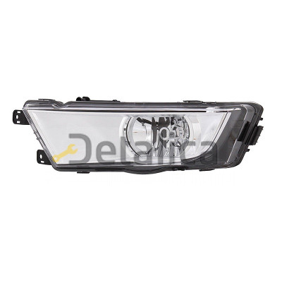 Фара противотуманная левая внутри хром для Шкода Октавия А7 от 2013 (Depo)