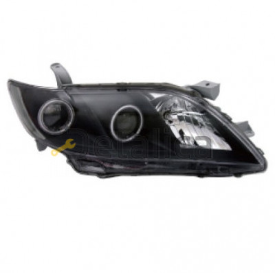 Фары комплект-тюнинг линзованные со светящимся ободком внутри черная для Тойота Камри 40 2006-2008 (Eagle Eyes)