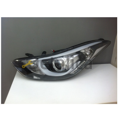 Фара левая линзованная диод под корректор для Хендай Элантра 5 от 2014 (Depo)
