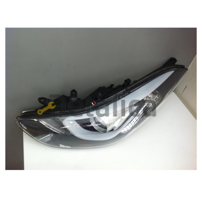 Фара левая линзованная диод под корректор для Хендай Элантра 5 от 2014 (Depo)