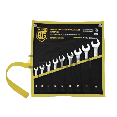 Набор ключей комбинированных 9 предметов BERGER BG-09SCW