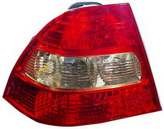 Фонарь для COROLLA {JPP} задн внешн лев  красн-бел (СЕДАН) (DEPO) 