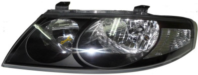 Фара для Nissan Almera Classic левая внутри черная П/Корректор (Оригинал)