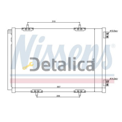 Радиатор кондиционера для Ситроен С3 МТ Nissens Дания
