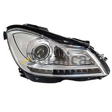 Фары не ксенон Мерседес W204 2011-2014 рестайлинг хром