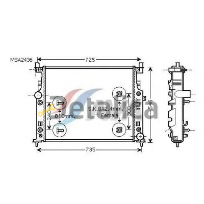 Радиатор охлаждения для Мерседес GL Ava Германия Радиатор охлаждения для Мерседес GL Ava Германия