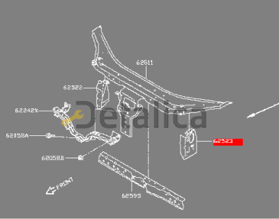 Стойка передней панели левая для Ниссан Альмера Г15 оригинал