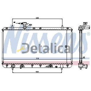 Радиатор охлаждения для Сузуки Лиана 1.5 и 1.6 АТ Nissens Дания