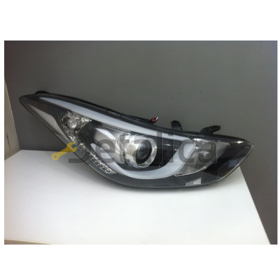 Фара правая линзованная диод под корректор для Хендай Элантра 5 от 2014 (Depo)