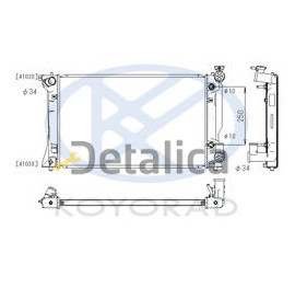 Радиатор охлаждения для Тойота Авенсис АТ 2.0 2.4 (Koyo)