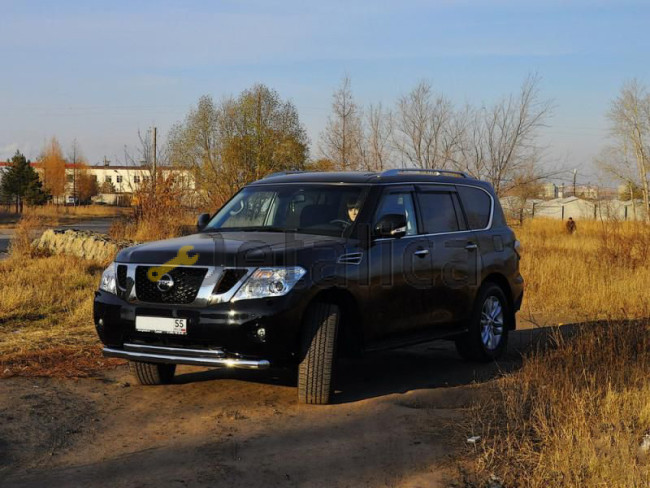 Дефлекторы окон для Ниссан Патрол Y62 тёмные