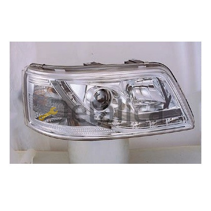 Фары тюнинг-комплект линзованные с рег мотора внутри хром для Фольксваген Транспортер Т5 2003-2009 (Sonar)