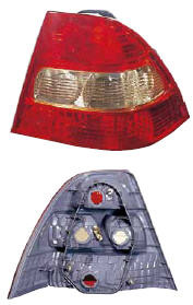 Фонарь для COROLLA {UKP} задн внешн прав красн-бел  (СЕДАН) (DEPO)