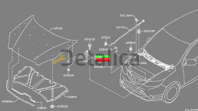 Петля капота правая для Ниссан Кашкай J11E оригинал