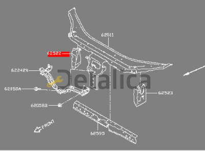 Стойка передней панели правая для Ниссан Альмера Г15 оригинал