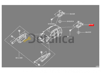 Петля крышки багажника левая = правая для Ниссан Террано D10 оригинал