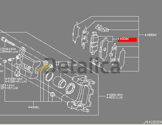 Колодки тормозные задние для Ниссан Патфайндер Р52 оригинал