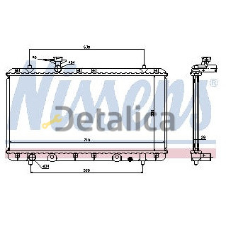 Радиатор охлаждения для Сузуки Лиана 1.3 - 1.5 - 1.6 МТ Nissens Дания