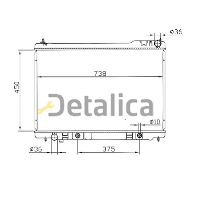 Радиатор охлаждения для Инфинити ФХ45 2003-2006 АТ без горловины Китай Радиатор охлаждения для Инфинити ФХ45 2003-2006 АТ без горловины Китай