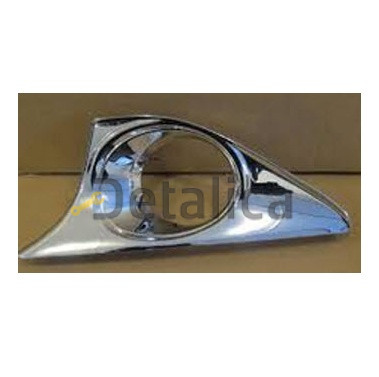 Решетка бампера передняя левая с отв под птф серебристая для Тойота Камри V50 от 2011 (Китай)