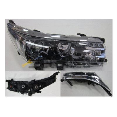 Фара правая тюнинг линзован диодами с рег мотора с хром молдинг внутри черный для Тойота Королла Е180 от 2013 (Китай)