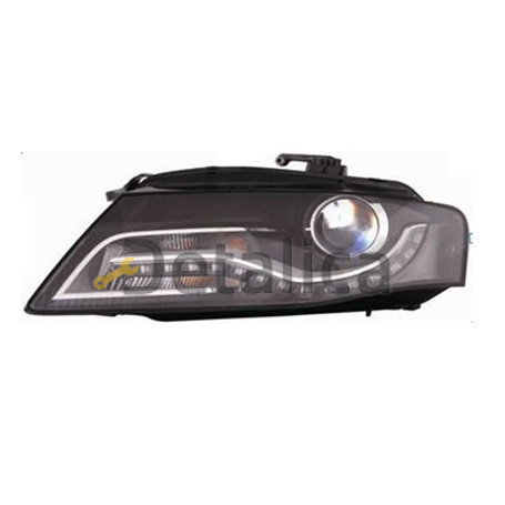 Фара левая ксенон Адаптив линз с рег мотора внутри черная для Ауди А4 В8 от 2007 (Depo) AFS