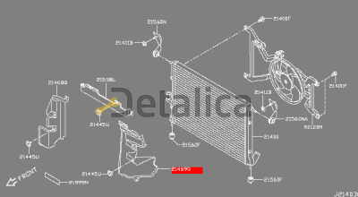 Дефлектор радиатора левый для Ниссан Альмера Г15