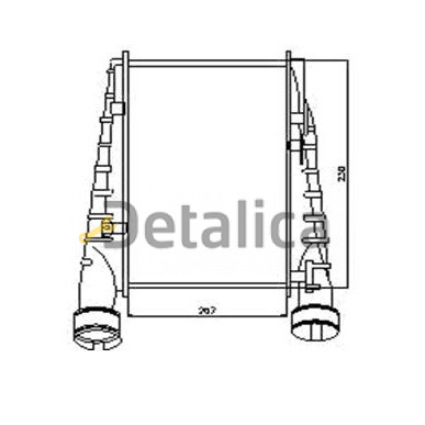 Интеркулер для Шкода Суперб от 2002 (Китай) 1.8 2.0